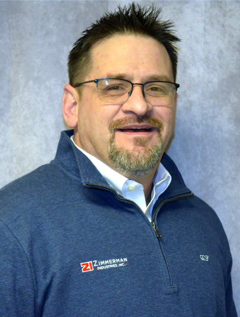 Professional headshot of Kevin Pennabaker, Service Supervisor of Zimmerman Industries, Inc. - the inventor of the original volumetric concrete mixer, made in the USA.
